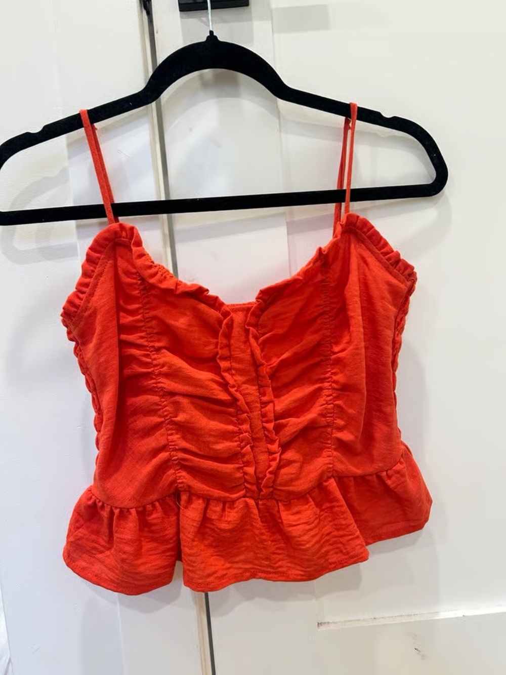 Women’s Red Ruffle Cami Top
